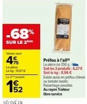 vente flash : l2produ luk 13,57 € -68% | pièce 350g préfou à l'ail 6,27 €/kg