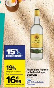 rhum blanc Carrefour