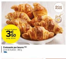 Offre Spéciale - Croissants Pur Beurre à 3% de Réduction, 8 Pièces, 360g, 972€ Full à La Place.