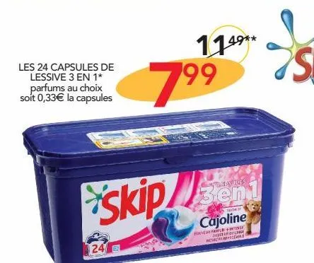 les 24 capsules de lessive 3 en 1