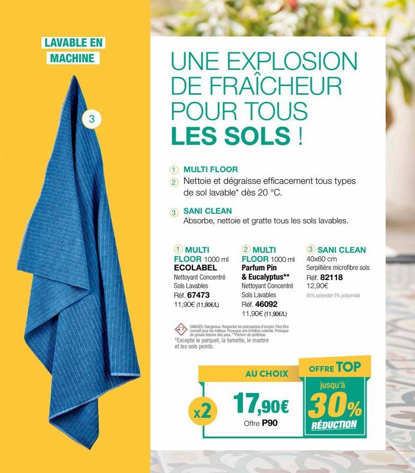 SANI CLEAN : Une explosion de fraîcheur pour nettoyer tous vos sols lavables !