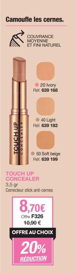 TOUCH UP CONCEALER: Masquez vos cernes et obtenez un teint parfait!