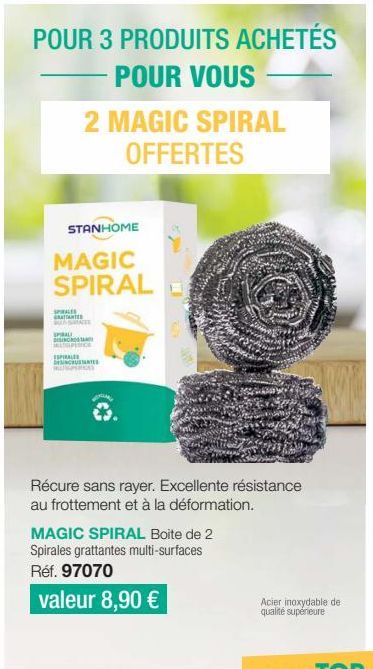 Offrez 2 Magic Spiral STANHOME et découvrez leurs avantages !