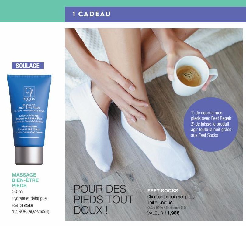 Soulagez vos pieds avec Al'Haile Essentielle de Lavende: Massage Bien-être, Crème Masaje et Olie Essenziale di Leven.