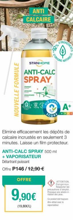Senat Stanhome Anti-Calc Spray à + 92% OFFRE : 9,90€ (19,80€/L) - Élimine Efficacement le Calcaire Incrusté !”