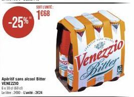 Économisez 25% sur le SPERITER ANALESS Venezzio Bitter - Un litre pour 2€24, soit 1€68 l'unité!