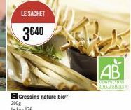 Profitez d'une Promotion sur les Gressins Nature Bio - 200g à 3€40 ! AB Agriculture Biologique.