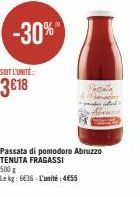 Passata di pomodoro Abruzzo TENUTA FRAGASSI -30% de réduction! 4€55/500g (Le kg: 6€36)