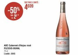 Offre Spéciale : Cabernet d'Anjou Rosé Plessis-Duval à -50%, 2L pour 8€18 !