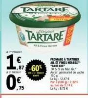 fromage onctueux tartare