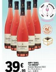 LAC  39%  ,95  LA CHASSI  LASS  ASS  AOP TAVEL Grande Reserve 2022 6x75 (45L) 