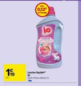 Économisez 0,12€ sur 10L de Lessive Liquide Laine & Tissus Délicats!