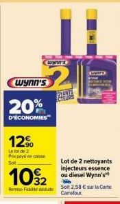 Rehaussez Votre Moteur Grâce à Wynn's: Economisez 20%, 2 Nettoyants Injecteurs à 2.58€!