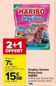 HARIBO Pinata & Summer Party: Achetez 2 + 1 Offert! 800 g à 1598€ soit 6,66€/kg