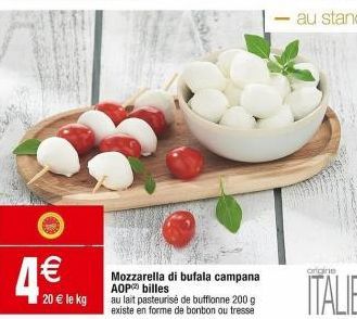 Abonnez-vous à la Mozzarella di Bufala Campana AOP Billes 200g - 4€/kg!