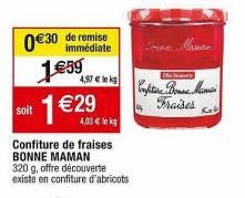 Profitez de la Promo! Bonne Maman Confiture de Fraises 320g à 4,03€/kg!