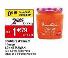 Bonne Maman - Confiture d'Abricot Intense - Offre Découverte - 30% de Remise + Frais de Livraison Gratuits.