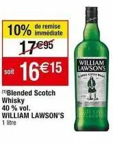 wl's blended scotch whisky - 10% de réduction, 40% vol, à 16€15 au lieu de 17€95 !