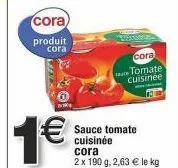 sauce tomate cuisinée cora