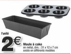 Moule à Cake en Métal à Seulement 2€ - 31x12x7 cm - Différents Modèles!