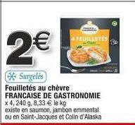 Gastronomie Française Feuilletés Mukam - 4 paquets de 240g - 8,33€/kg - Existe en Saumon, Jambon Emmental, Saint-Jacques et Colin d'Alaska - 2€ de Réduction !