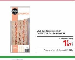 Goûtez au Sandwhich LIONA au Saumon Club Suédois - 130g à seulement 167€!