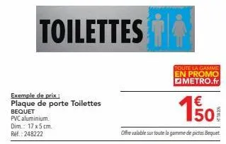 toilettes promo
