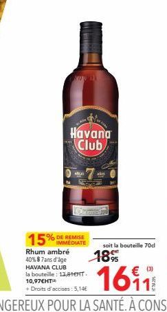 rhum ambré Havana Club