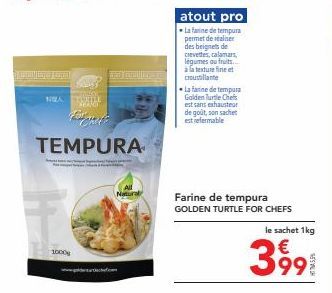 Delices de Tempura Bile Mand - Promo 1000g chez NATURA - Crispy Texture & A Proven Health Advantage.