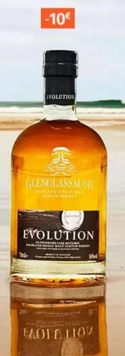 évolution -10€ : glenglassaugh evolution crcand single malt scotch whisky matured in both sherry & bourbon casks - 1182 faote.