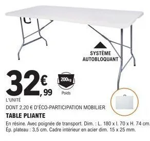 table pliante 