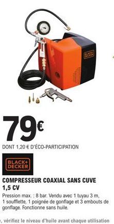 79€  DONT 1,20 € D'ÉCO-PARTICIPATION  BLACK+ DECKER 