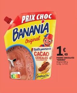 Profitez du PRIX CHOC de BANANIA Original à €49 - Recette Gourmande au Cacao, aux Céréales et Poudre Chocolatée!