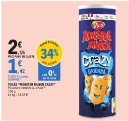 Monster Munch Crazy - 34% OFF - Tuiles au choix, 150g pour 14,33 €, 0% sur la carte!