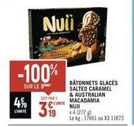 Nuii Salted Caramel & Australian Macadamia Bâtonnets Glacés -49% de Réduction pour 3 ! 272 g à 11€73.