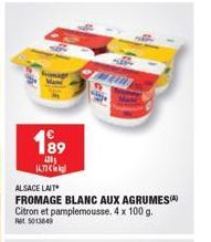 Savourez un Délice Agrumé avec le Fromage Blanc ALSACE LAIT : 4x100g au Citron et Pamplemousse en Promo 19⁹9 ! Ret 5013049.