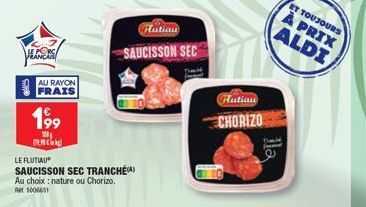 Flutiau Saucisson Sec Chorizo : 5006651 à Prix Aldi !