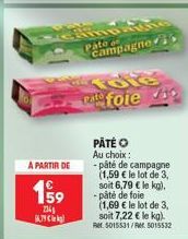 Pâté en Promotion : Des Saveurs Variées à Seulement 1,59 €/Lot de 3 !