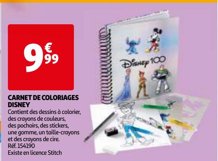 CARNET DE COLORIAGES DISNEY