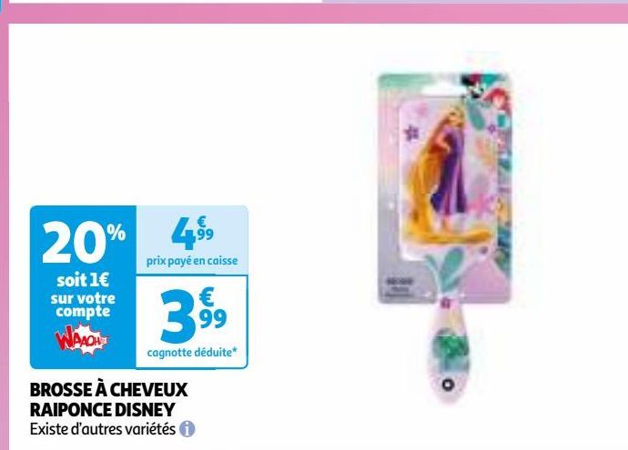 BROSSE À CHEVEUX RAIPONCE DISNEY