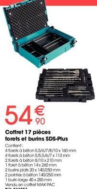 17 Pièces SDS-Plus Forets et Burins à Partir de 54€ : 4 Forets à Béton & 2 Burins Inclus !