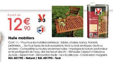 Huile Protectrice 12€: Protégez vos Mobiliers Extérieurs en Bois Européen/Teck/Exotiques Neufs/Anciens!