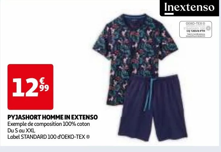 pyjashort homme in extenso