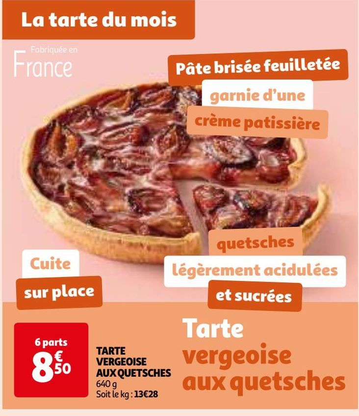 TARTE VERGEOISE AUX QUETSCHES