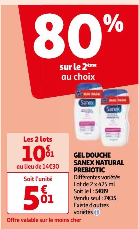 GEL DOUCHE SANEX NATURAL PREBIOTIC