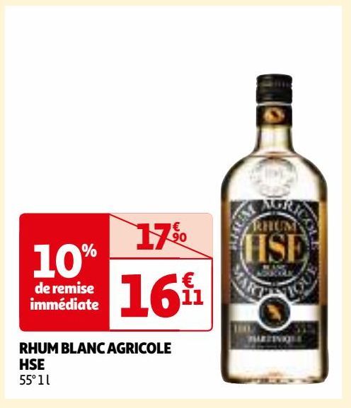 RHUM BLANC AGRICOLE HSE