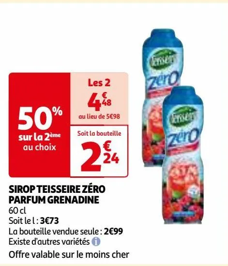 sirop teisseire zéro parfum grenadine