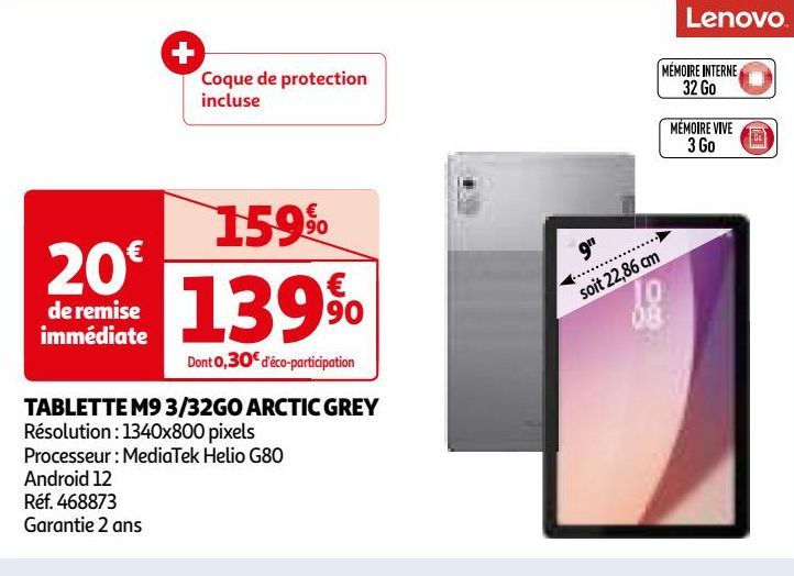 TABLETTE M9 3/32GO ARCTIC GREY