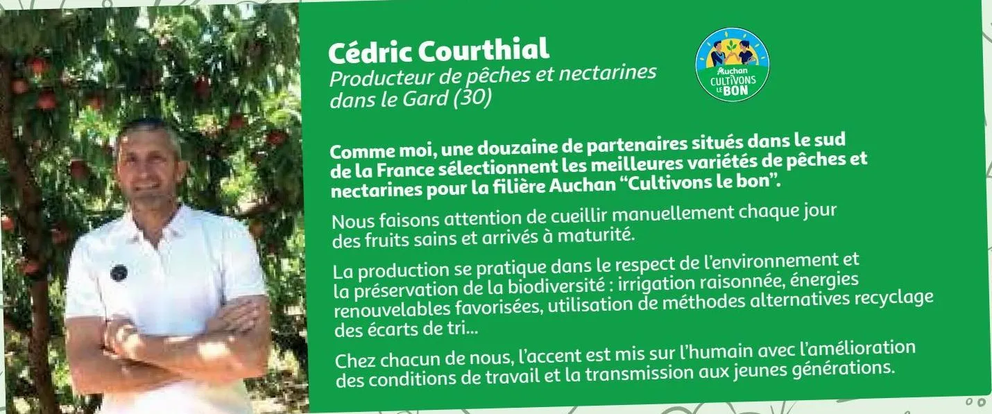cédric courthial producteur de  pêches et nectarines dans le gard (30) 