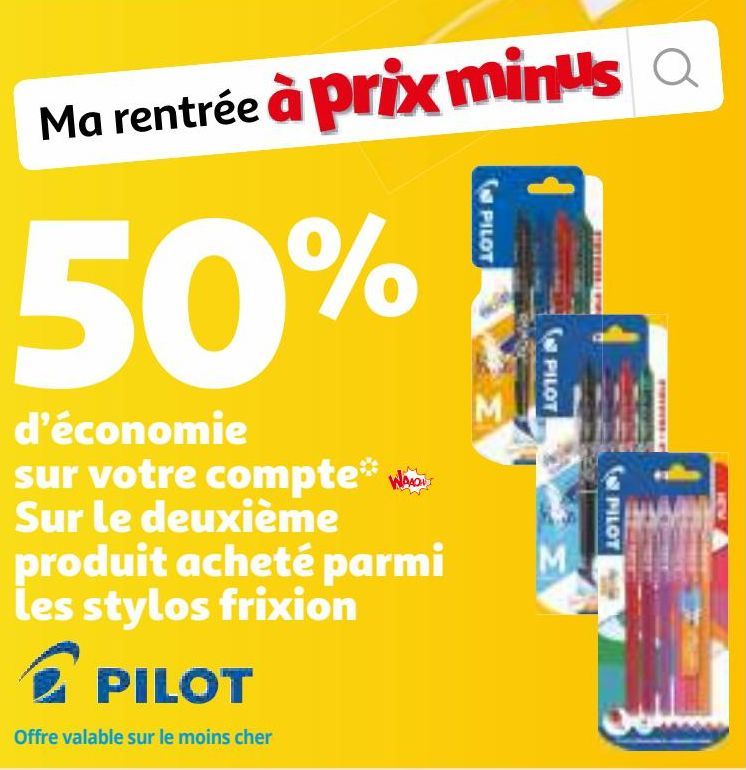 Sur le deuxième produit acheté parmi les stylos frixion PILOT